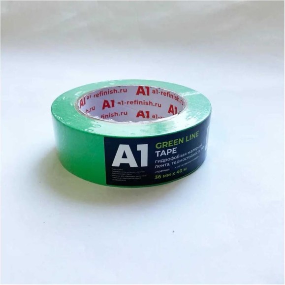Гидрофобная малярная лента A1 GREEN LINE tape 36 мм x 40м 100GT-3640 Гидрофобная малярная лента A1 GREEN LINE tape 36 мм x 40м 100GT-3640