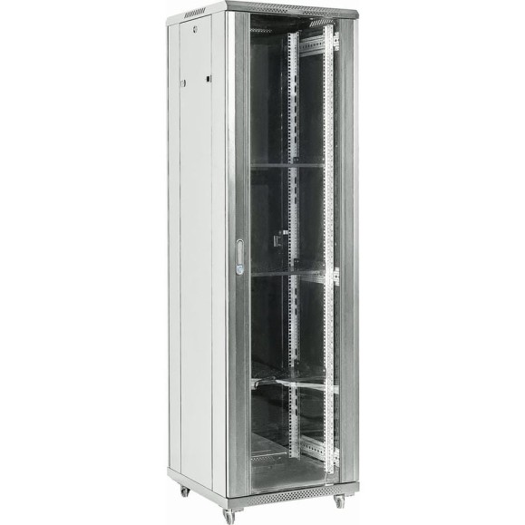 Напольный шкаф REXANT, 19 дюймов, 22U, 600x600x1164 (ШxГxВ), дверь стекло, боковые съемные стенки, RAL 7035 04-2266-211 Напольный шкаф REXANT, 19 дюймов, 22U, 600x600x1164 (ШxГxВ), дверь стекло, боковые съемные стенки, RAL 7035 04-2266-211