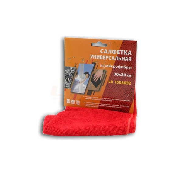Салфетка микрофибра LAVITA 30x30СМ/КРАСНАЯ LA 1503032 Салфетка микрофибра LAVITA 30x30СМ/КРАСНАЯ LA 1503032