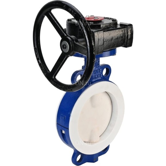 Дисковый затвор DN.ru Ду200 Ру16 футерованный WCB-WCB-PTFE-PTFE-Fb-R с редуктором D050-59234 Дисковый затвор DN.ru Ду200 Ру16 футерованный WCB-WCB-PTFE-PTFE-Fb-R с редуктором D050-59234