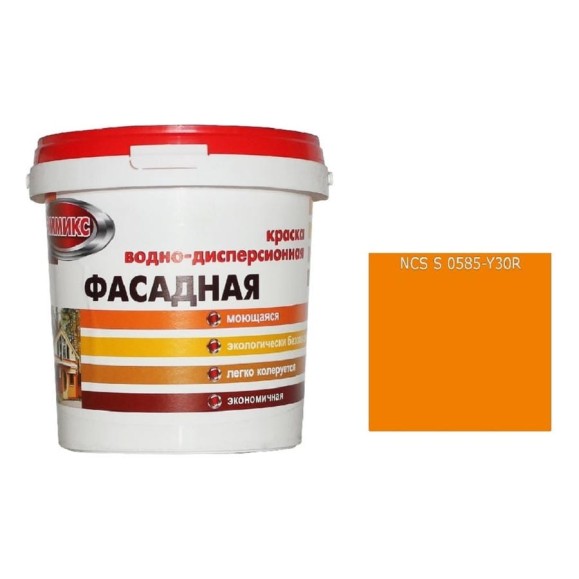 Краска Эммикс ВД для наружных работ моющаяся S 0585 Y 30 R (вед 16л/22,5 кг) 4690417120826 Краска Эммикс ВД для наружных работ моющаяся S 0585 Y 30 R (вед 16л/22,5 кг) 4690417120826