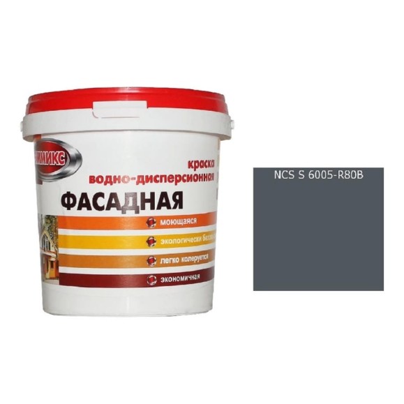 Краска Эммикс ВД для наружных работ моющаяся S 6005 R 80 B (вед 4,5 л/6,3 кг) 4690417121502