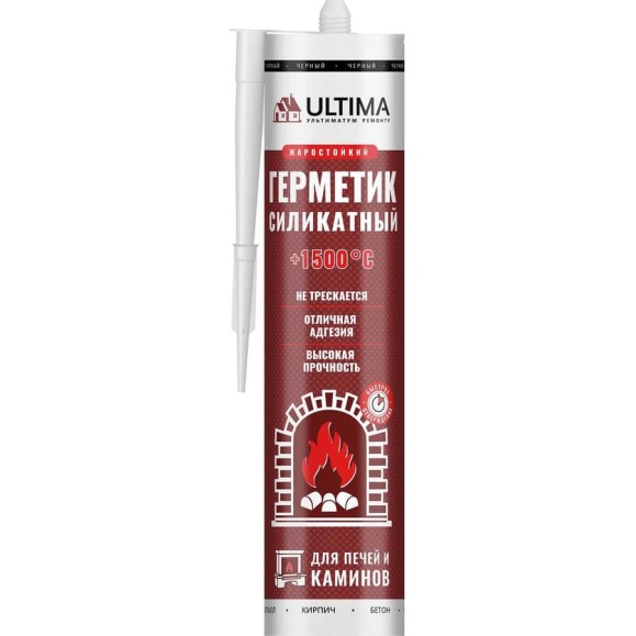 Герметик силикатный для печей и каминов ULTIMA 1500, 260мл ULTSR1500
