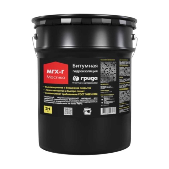 Битумная мастика ГРИДА МГХ-Г, 21 КГ, 1/33 206173 НФ-00000230 Битумная мастика ГРИДА МГХ-Г, 21 КГ, 1/33 206173 НФ-00000230