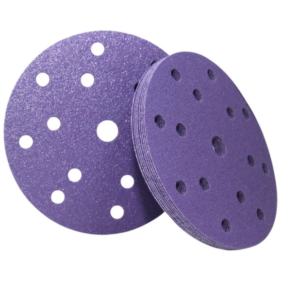Круг шлифовальный CERAMAX 150 мм PURPLE FILM 15 отверстий, P240, 50 шт. 1CRX1008 Круг шлифовальный CERAMAX 150 мм PURPLE FILM 15 отверстий, P240, 50 шт. 1CRX1008
