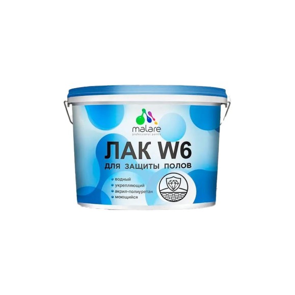 Лак MALARE колерованный укрывной для защиты пола W6 для дерева и минеральных поверхностей, водный, без запаха, полуглянцевый RAL 6005 зеленый мох, 9 кг. ЛВКПОЛ6005ПГ0900 Лак MALARE колерованный укрывной для защиты пола W6 для дерева и минеральных поверхностей, водный, без запаха, полуглянцевый RAL 6005 зеленый мох, 9 кг. ЛВКПОЛ6005ПГ0900