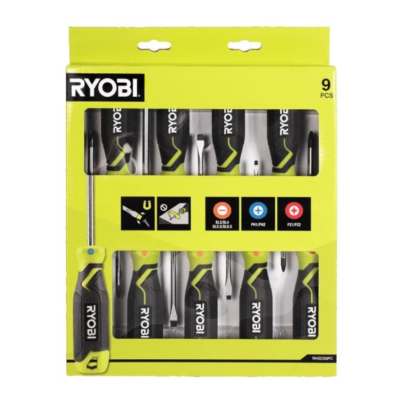 Набор отверток Ryobi RHSDS9PC 5132006047 Набор отверток Ryobi RHSDS9PC 5132006047