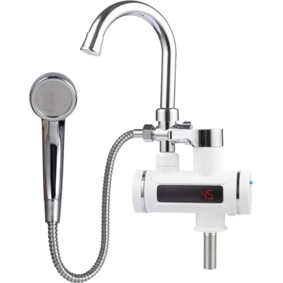 Кран-водонагреватель проточного типа UNIPUMP BEF-001-03 с дисплеем и душевой лейкой 90082 Кран-водонагреватель проточного типа UNIPUMP BEF-001-03 с дисплеем и душевой лейкой 90082
