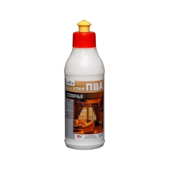 Клей ПВА столярный Ecolux 0,25 кг 4607133684761 Клей ПВА столярный Ecolux 0,25 кг 4607133684761