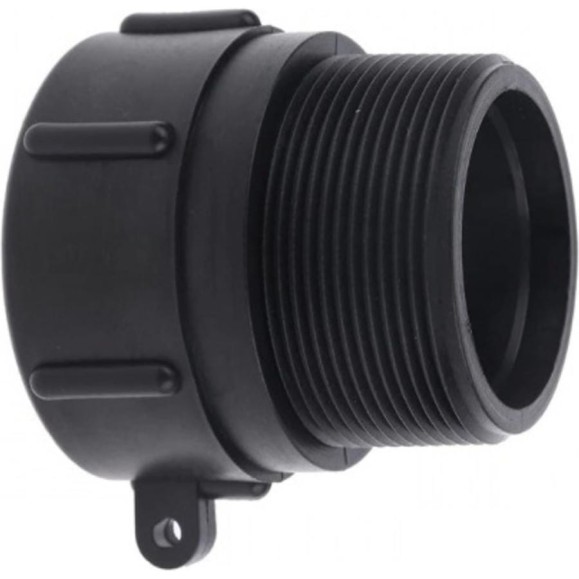 Переходник на еврокуб TITAN LOCK наружная резьба, S60x1 1/2  BSP, полипропилен TLEC60x1.1/2AE