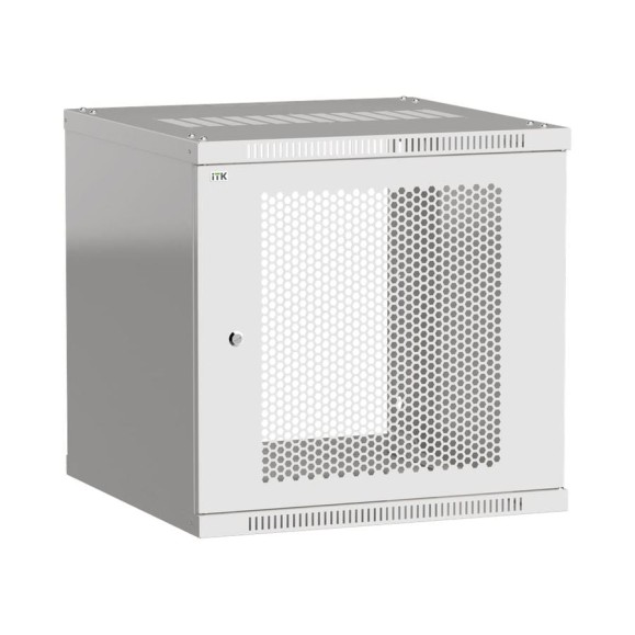 Шкаф ITK LINEA WE 12U, 600x650мм, дверь перфорированная, серый LWE3-12U67-PF