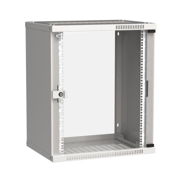Шкаф ITK LINEA WE 15U, 600x450мм, дверь стекло, серый LWE3-15U64-GF