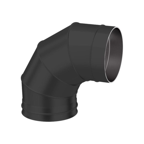 Колено 4-х секционное Металлик и Ко 90x115, AISI 430 0.80, RAL 9005, терм. о О0000090307