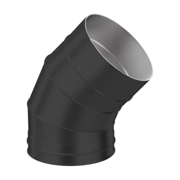 Колено 3-х секционное Металлик и Ко 135x150, AISI 430 0.80, RAL 9005, терм. о О0000115989
