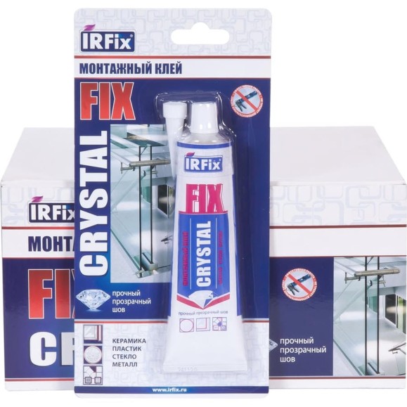 Монтажный бесцветный каучуковый клей IRFIX CRYSTAL FIX 100 мл 20088