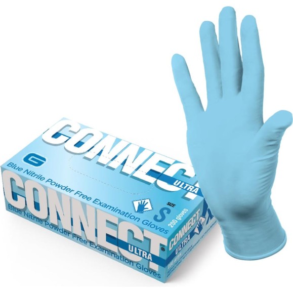 Перчатки CONNECT ULTRA нитриловые неопудренные 200 шт, размер S CT0000005306