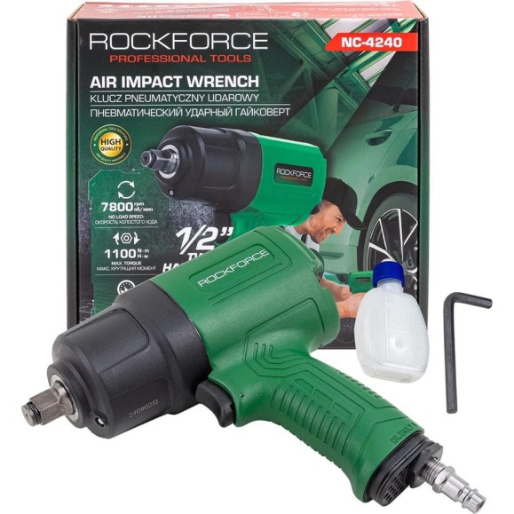 Гайковерт пневматический ударный Rockforce 1/2, 1100Нм RF-NC-4240(61576) Гайковерт пневматический ударный Rockforce 1/2, 1100Нм RF-NC-4240(61576)