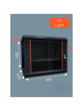 Шкаф телекоммуникационный "КОМПАНИЯ ФОРТОН" 9U, 600*450*500, 0.6mm, Black 9U600450500B