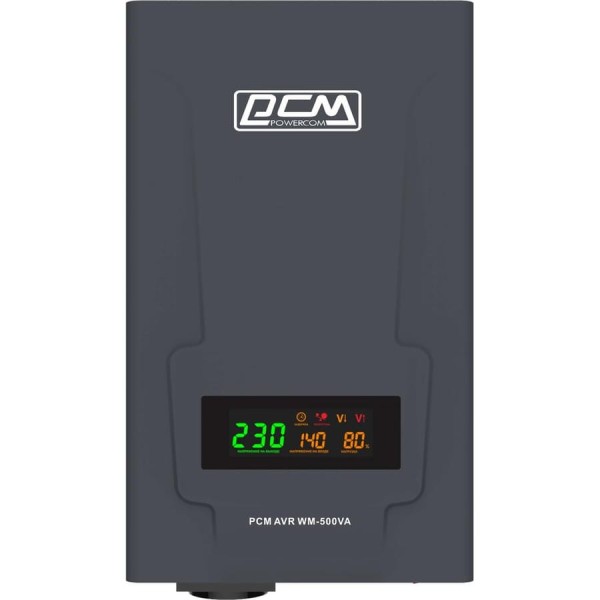 Стабилизатор напряжения Powercom WM-500VA 400Вт 500ВА графитовый 1928725