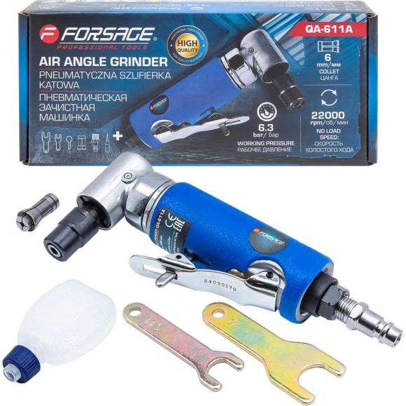 Пневмозачистная машинка Forsage (цанга 6 мм, 22000 об/мин) F-QA-611A(61561)