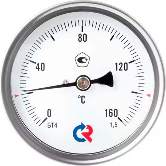 Термометр РОСМА БТ-41.211 (0-450С) ДК80 L=64 G1/2, общетехн., гильза латунь, 1.5 D070-02180