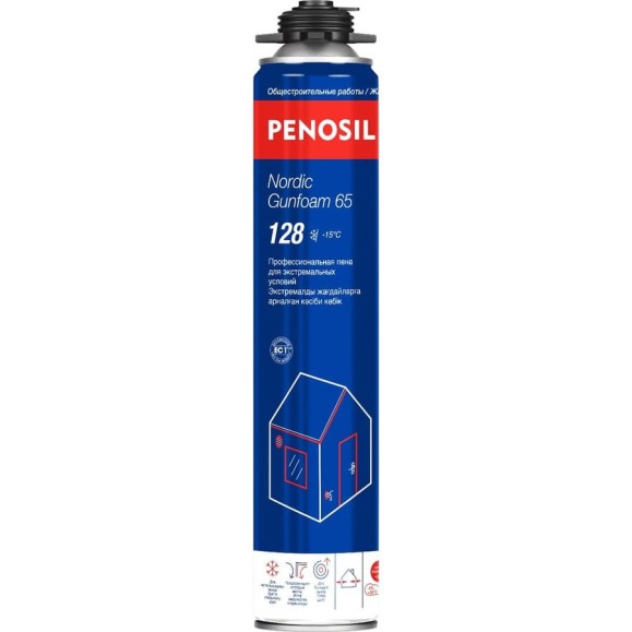 Пена монтажная профессиональная для экстремальных условий Penosil Nordic Gunfoam 65 128 -15C  850 мл A1627Z