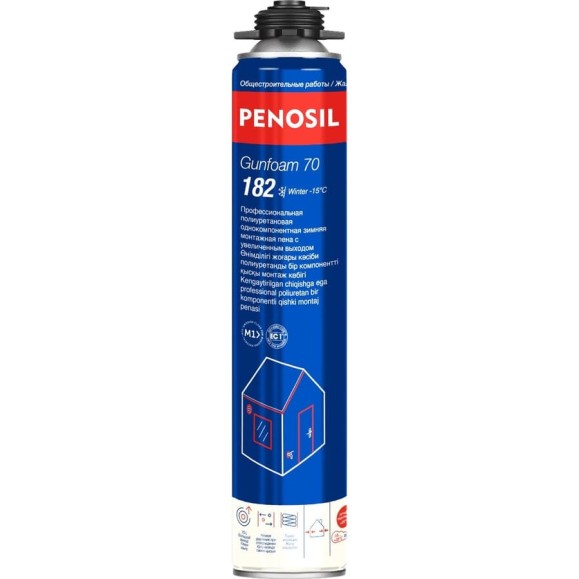 Пена монтажная профессиональная с увеличенным выходом Penosil Gunfoam 70 182 Winter зимняя 850 мл A1644Z Пена монтажная профессиональная с увеличенным выходом Penosil Gunfoam 70 182 Winter зимняя 850 мл A1644Z