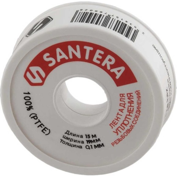 Фум лента SANTERA 19 мм, 0.1 мм, 15 м, ST2530 Фум лента SANTERA 19 мм, 0.1 мм, 15 м, ST2530