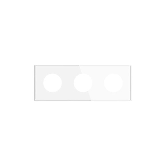 Рамка Arlight стеклянная FRM-GLARE-GC-3-WH 1шт 043838