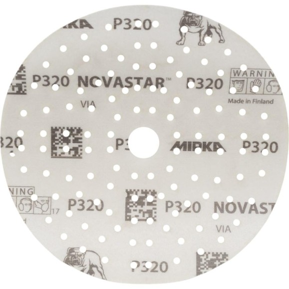 Диск шлифовальный на плёночной основе NOVASTAR (150 мм, 121 отверстие, Р320, 100 шт.) Mirka FG6CH09932
