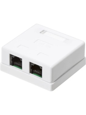 Компьютерная розетка Retic TWIST на 2 порта RJ-45 8p8c, cat. 5e, на плате 10 шт J-8P8C-C5E-2P-TWCS/10