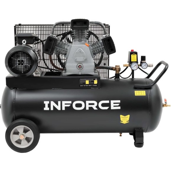 Ременной компрессор Inforce (100 л; 10 бар; 580 л/мин) IBCW-100L-3P/580