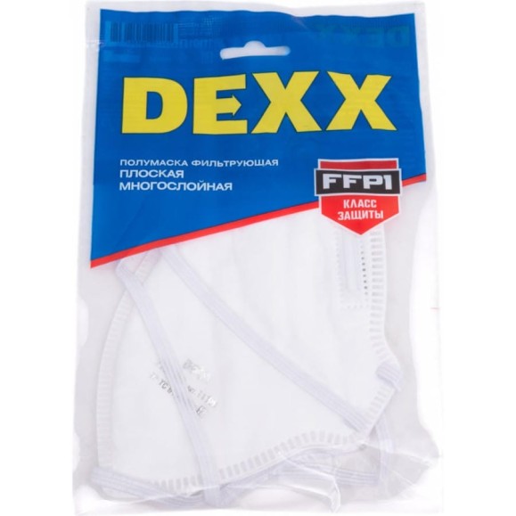 Фильтрующая противоаэрозольная многослойная полумаска DEXX FFP1 11101_z01