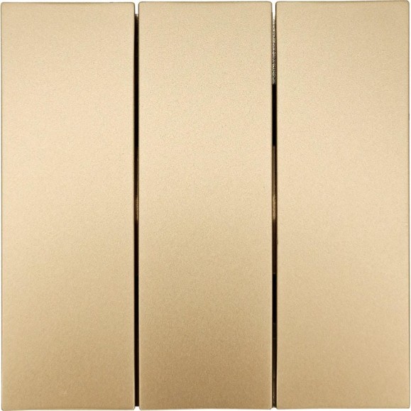 Выключатель Lezard ZIMA тройной золото безвинтовой зажим/клемма 704-3688-109QC
