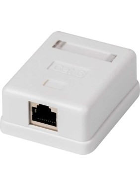 Экранированная компьютерная розетка Retic на 1 порт RJ-45, 8p8c, cat. 6, на плате 100 шт J-8P8C-C6-SH-1P-TWCS/100