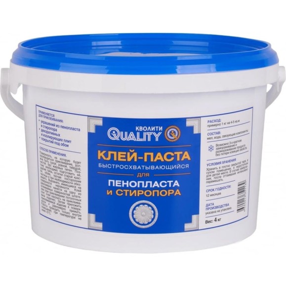 Клей-паста Quality стиропор 4 кг 4660013350149 Клей-паста Quality стиропор 4 кг 4660013350149