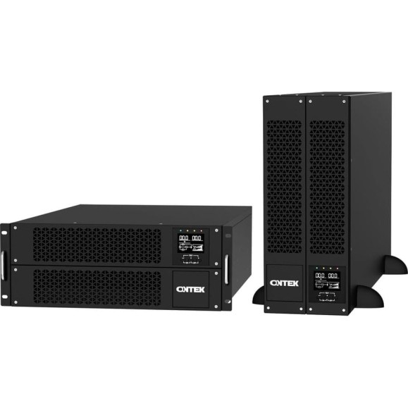 Источник бесперебойного питания ONTEK SM RT 6, 6 кВА/6 кВт (PF=1) с внутренними аккумуляторными батареями, выходными клеммами и выходными розетками 6шт х С13, 2шт х С19 SMRT 6 (SB)