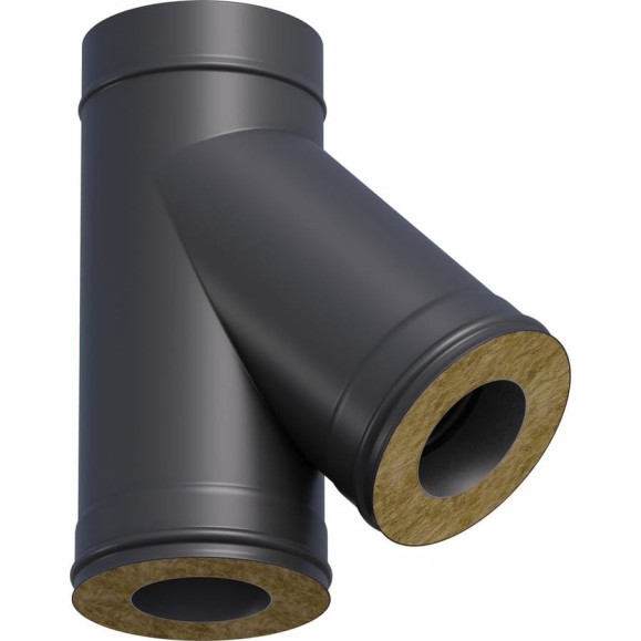 Тройник сэндвича-И Металлик и Ко 135x200x115, Оц 0.50, AISI 430 0.80, конденсат, RAL 9005, терм. о О0000148206 Тройник сэндвича-И Металлик и Ко 135x200x115, Оц 0.50, AISI 430 0.80, конденсат, RAL 9005, терм. о О0000148206