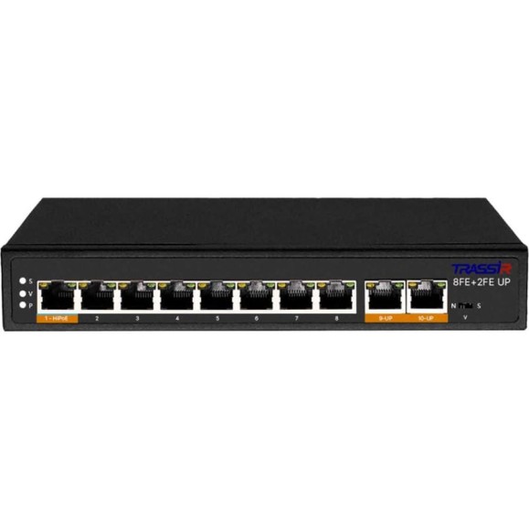 Коммутатор Trassir Ethernet, PoE TR-NS1110-120-8POE УТ-00058115