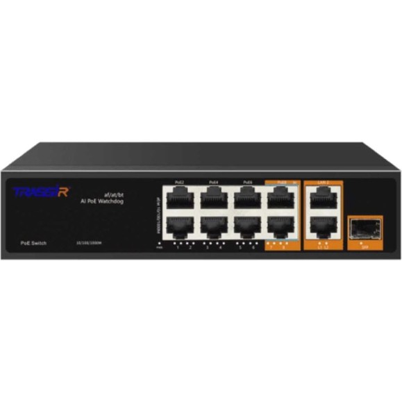 Коммутатор Trassir Ethernet, PoE TR-NS13111S-120-8PoE УТ-00057231 Коммутатор Trassir Ethernet, PoE TR-NS13111S-120-8PoE УТ-00057231