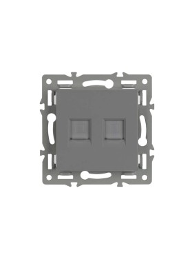 Механизм компьютерной розетки Arlight двойной SCT-MPC2-PL-GR 1шт 045338