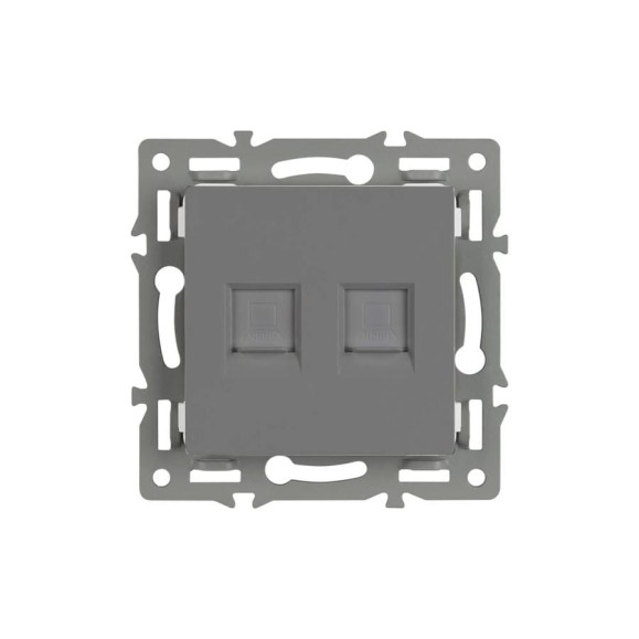Механизм компьютерной розетки Arlight двойной SCT-MPC2-PL-GR 1шт 045338 Механизм компьютерной розетки Arlight двойной SCT-MPC2-PL-GR 1шт 045338