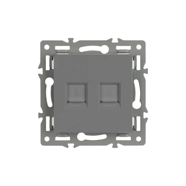 Механизм компьютерной розетки Arlight двойной SCT-MPC2-PL-GR 1шт 045338