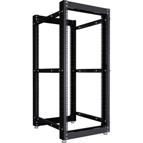Стойка серверная NTSS OR двухрамная, 45U, 600-1000мм, комплект ножек, черный RAL 9005 NTSS-2POR45U/600-1000-BL