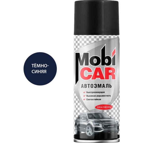 Аэрозольная автоэмаль Mobicar 520 мл 456 тёмно-синяя 0501-456 MC Аэрозольная автоэмаль Mobicar 520 мл 456 тёмно-синяя 0501-456 MC