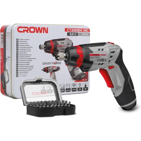 Аккумуляторный шуруповерт Crown CT22024 MC