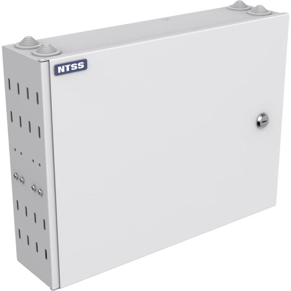 Кросс оптический настенный NTSS, укомплектованный, 48 портов LC/UPC duplex, 9/125 мкм (планки, сплайс-кассета 3шт, пигтейлы, КДЗС, адаптеры) серый RAL 7035 NTSS-WFOB-48-2LC/U-9-SP1.5G4AY