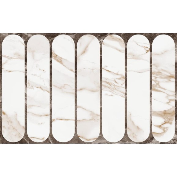 Плитка настенная Gracia Ceramica Капелла белый низ 03 25x40 рельеф 1,4 м2, 14 шт. СК000043397