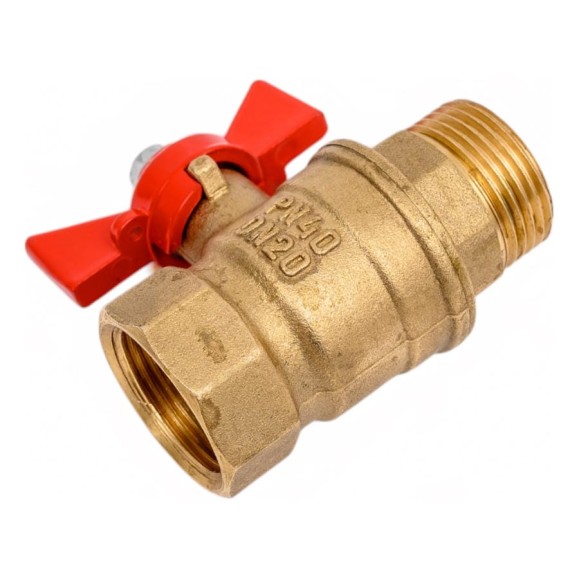 Кран шаровой Valfex N/P59 бирка для воды, 3/4" ВР/НР, ручка бабочка, латунный 11Б27фт1М (72/18) VF.218.LB1.034.N/P59.Bir Кран шаровой Valfex N/P59 бирка для воды, 3/4" ВР/НР, ручка бабочка, латунный 11Б27фт1М (72/18) VF.218.LB1.034.N/P59.Bir