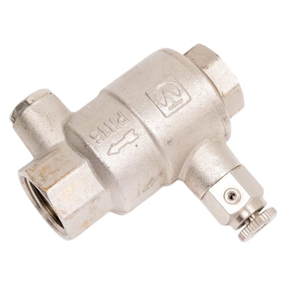 Обратный клапан Valtec с дренажем и воздухоотводчиком 1/2" VT.171.N.04